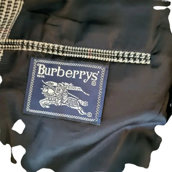 Burberrys Blazer Mens Plaid Gray wool Jacket Sport Coat Pockets Designer - Picture 3 of 12